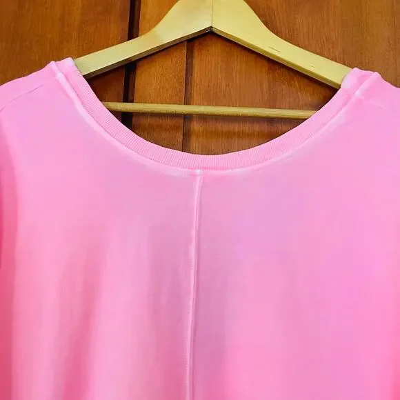 Free People Movement Hot Shot Tee Romper Pink Lemonade Size Medium - Picture 4 of 13